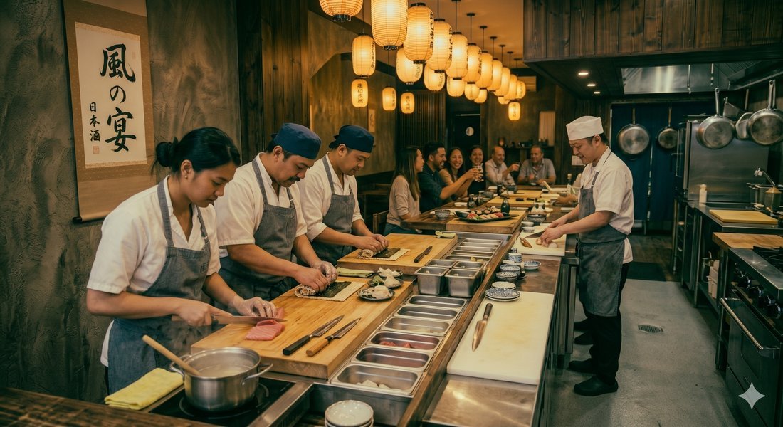 Équipe restaurant japonais Montréal — Nextiweb agence web restaurants